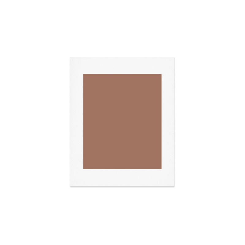 Mocha Brown Solid Color Art Print Gallery Image 1