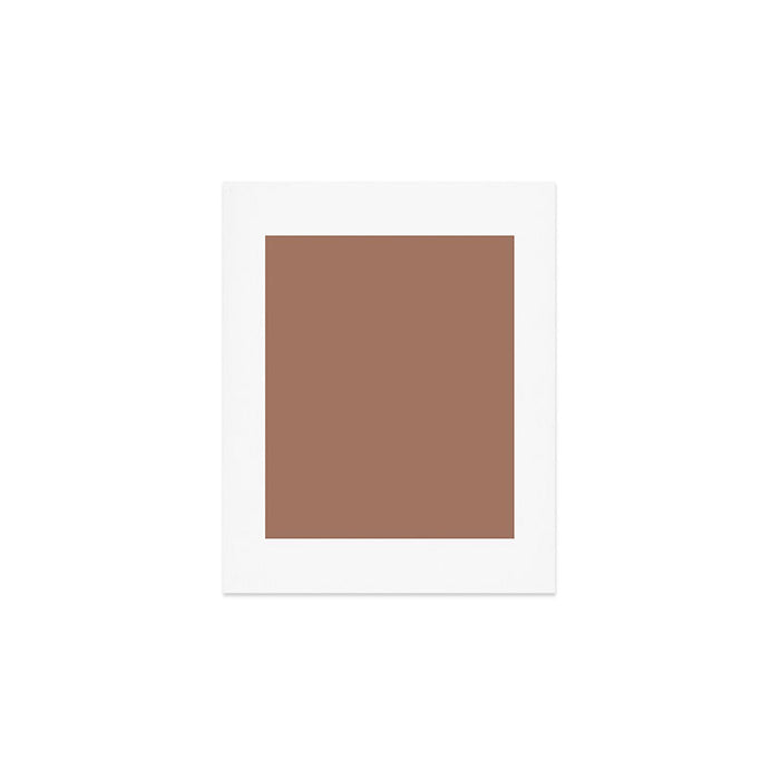 Mocha Brown Solid Color Art Print Gallery Image 1