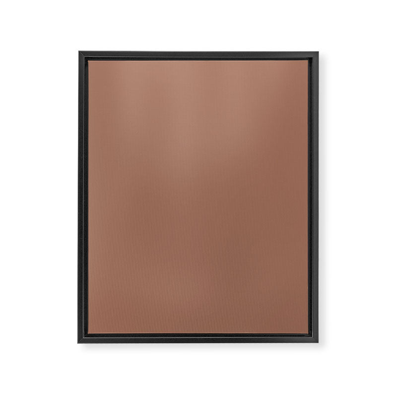 Mocha Brown Solid Color Framed Canvas Print Gallery Image 8