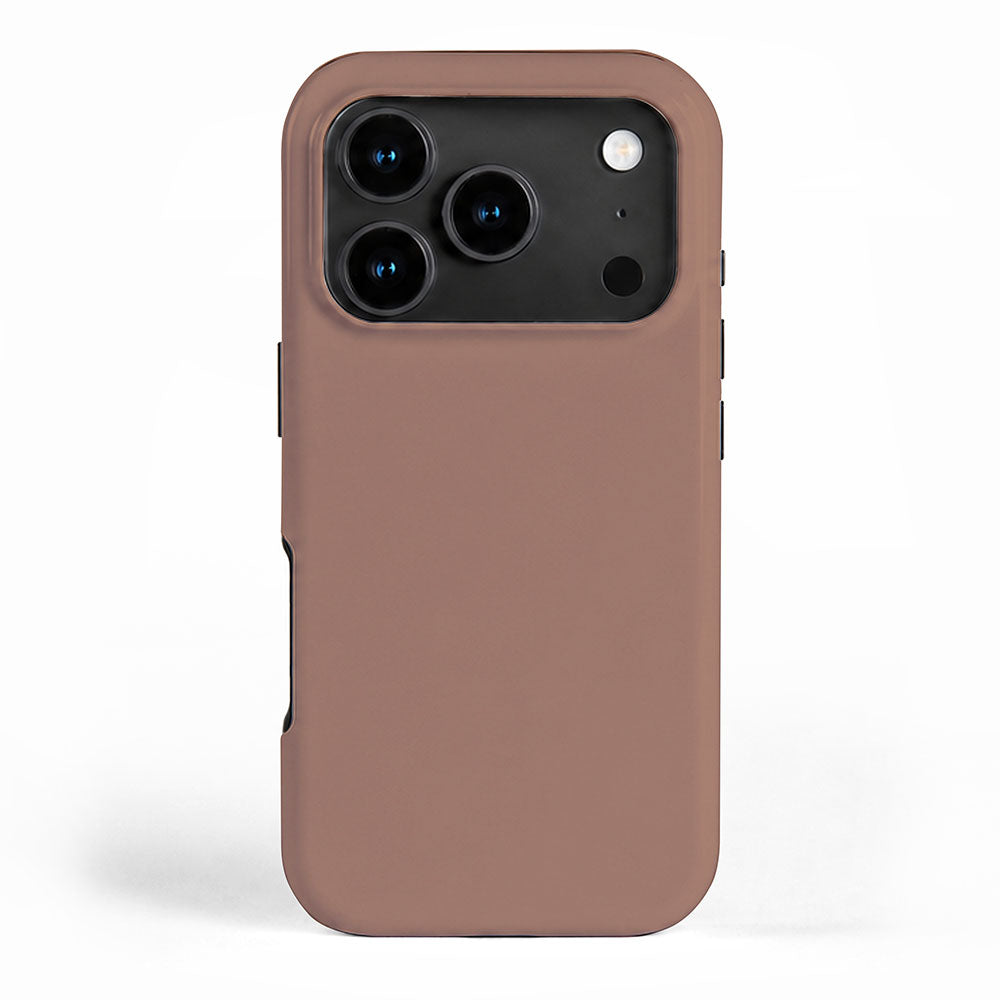 Mocha Brown Solid Color iPhone Case Gallery Image 1