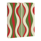 Mod Christmas - Retro Hourglass Abstract Pattern in Green, Red, and Cream  Canvas Print Gallery Image 6