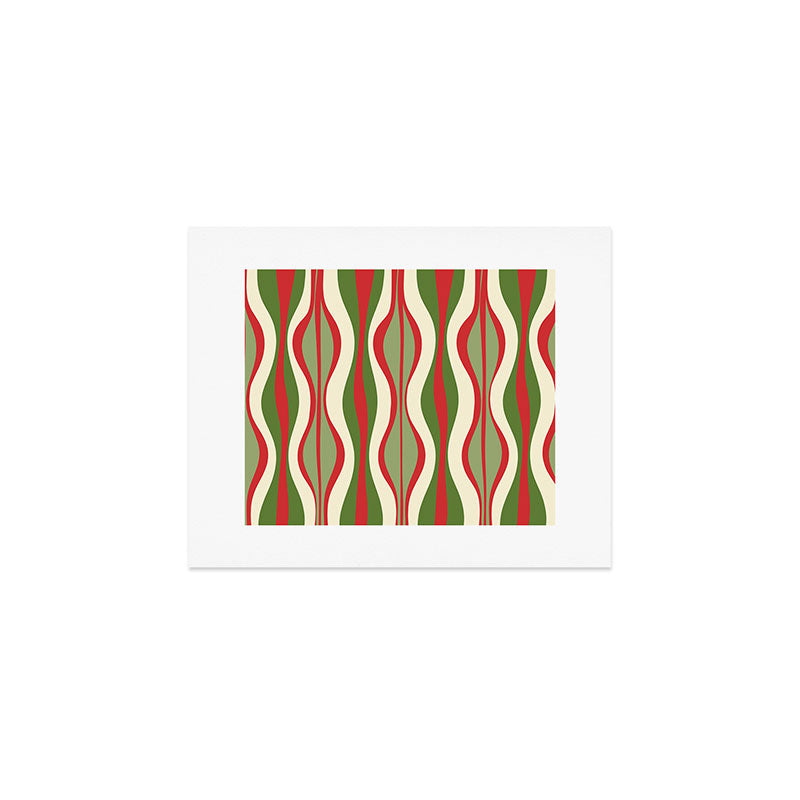Mod Christmas Retro Xmas Hourglass Abstract Pattern  Art Print Gallery Image 1