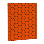 Mod Dots Retro Contemporary Pattern in 70s Orange and Dark Brown Canvas Print Gallery Image 8