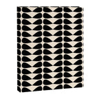 Mod Leaves Mid Century Modern Abstract Pattern in Black and Almond Cream Canvas Print Gallery Image 8