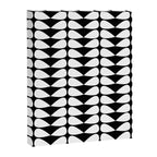 Mod Leaves Mid Century Modern Abstract Pattern in White and Black Canvas Print Gallery Image 8