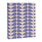 Mod Leaves Minimalist Abstract Pattern in Periwinkle Purple and Cream Canvas Print Gallery Image 8