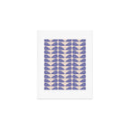 Mod Leaves Minimalist Abstract Pattern in Periwinkle Purple and Cream Art Print Gallery Image 1