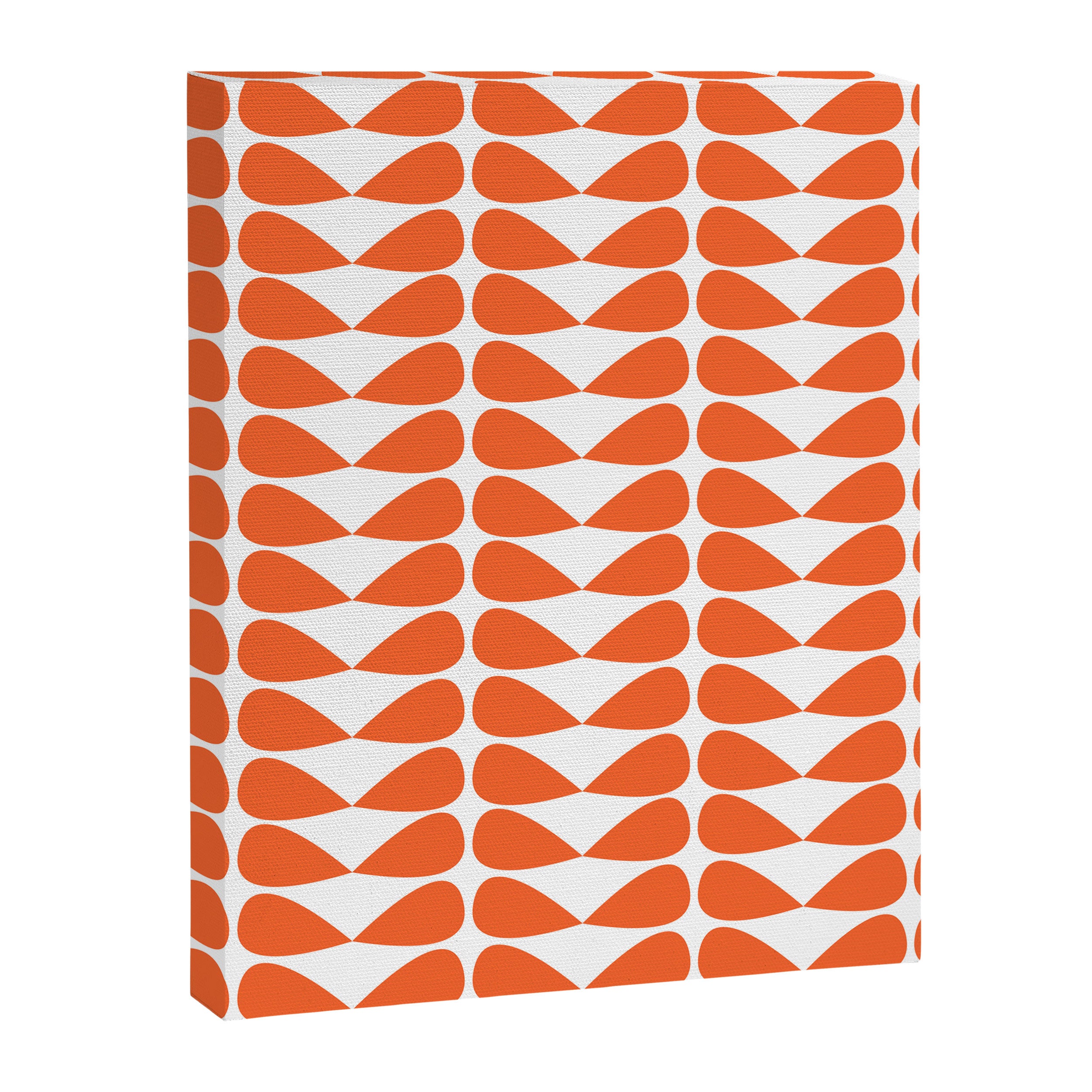 Mod Leaves Orange and White Minimalist Pattern  Canvas Print Gallery Image 8