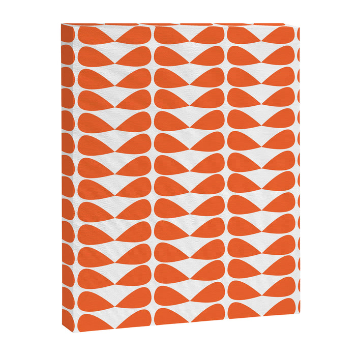 Mod Leaves Orange and White Minimalist Pattern  Canvas Print Gallery Image 1