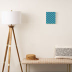 Mod Links Mid Century Modern Geometric Pattern Aqua Blue Canvas Print Gallery Image 2