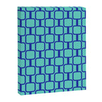 Mod Links Mid Century Modern Geometric Pattern Aqua Blue Canvas Print Gallery Image 8