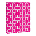 Mod Links Retro Geometric Pattern in Hot Pink and White  Canvas Print Gallery Image 8