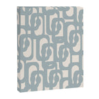 Mod Loops - Mid Century Modern Pattern in Light Blue-Gray and Cream Canvas Print Gallery Image 8