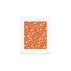 Mod Loops Orange and Pink Abstract Geometric Pattern Art Print Gallery Image 1