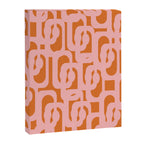 Mod Loops Pink and Orange Abstract Geometric Pattern Canvas Print Gallery Image 8