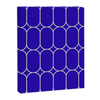 Mod Pods Pattern in Cobalt Blue and Beige Canvas Print Gallery Image 8