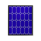 Mod Pods Pattern in Cobalt Blue and Beige Framed Canvas Print Gallery Image 8