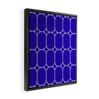 Mod Pods Pattern in Cobalt Blue and Beige Framed Canvas Print Gallery Image 2