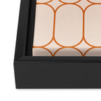 Mod Pods Retro Geo Pattern in Burnt Orange Cream Framed Canvas Print Gallery Image 3