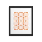 Mod Pods Retro Geo Pattern in Burnt Orange Cream Framed Art Print Gallery Image 6