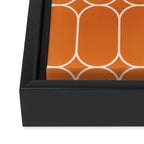Mod Pods Retro Geo Pattern in Burnt Orange Framed Canvas Print Gallery Image 3