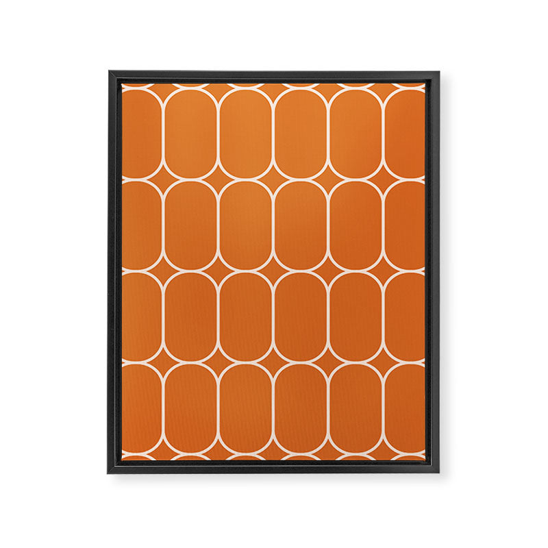 Mod Pods Retro Geo Pattern in Burnt Orange Framed Canvas Print Gallery Image 8
