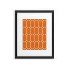 Mod Pods Retro Geo Pattern in Burnt Orange Framed Art Print Gallery Image 6