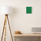 Mod Pods Retro Geometric Pattern in Bright Green and Pink Canvas Print Gallery Image 2