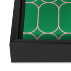 Mod Pods Retro Geometric Pattern in Bright Green and Pink Framed Canvas Print Gallery Image 3
