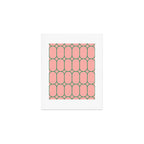 Mod Pods Retro Minimalist Geometric Pattern in Pink and Bright Green Art Print Gallery Image 1