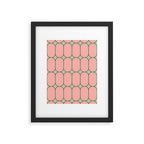 Mod Pods Retro Minimalist Geometric Pattern in Pink and Bright Green Framed Art Print Gallery Image 6