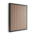 Mod Scales Geometric Pattern in Blush Pink and Green Framed Canvas Print Gallery Image 2