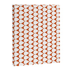 Mod Scales Geometric Pattern in White and Burnt Orange Canvas Print Gallery Image 8