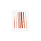 Mod Scales Geometric Pattern in White and Burnt Orange Art Print Gallery Image 1