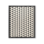 Mod Scales Pattern in Almond Cream and Black Framed Canvas Print Gallery Image 8