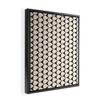 Mod Scales Pattern in Almond Cream and Black Framed Canvas Print Gallery Image 2