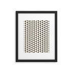 Mod Scales Pattern in Almond Cream and Black Framed Art Print Gallery Image 6