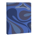 Mod Swirl Retro Abstract Pattern Blues on Blue  Canvas Print Gallery Image 8