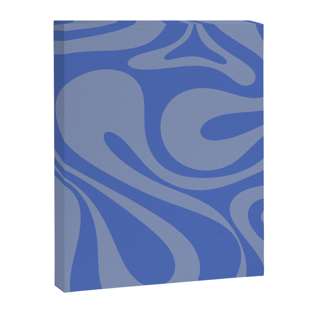 Mod Swirl Retro Abstract Pattern Blue Canvas Print Gallery Image 8