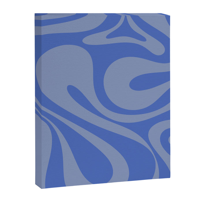 Mod Swirl Retro Abstract Pattern Blue Canvas Print Gallery Image 1