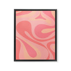 Mod Swirl Retro Abstract Pattern Blush Pink Framed Canvas Print Gallery Image 8