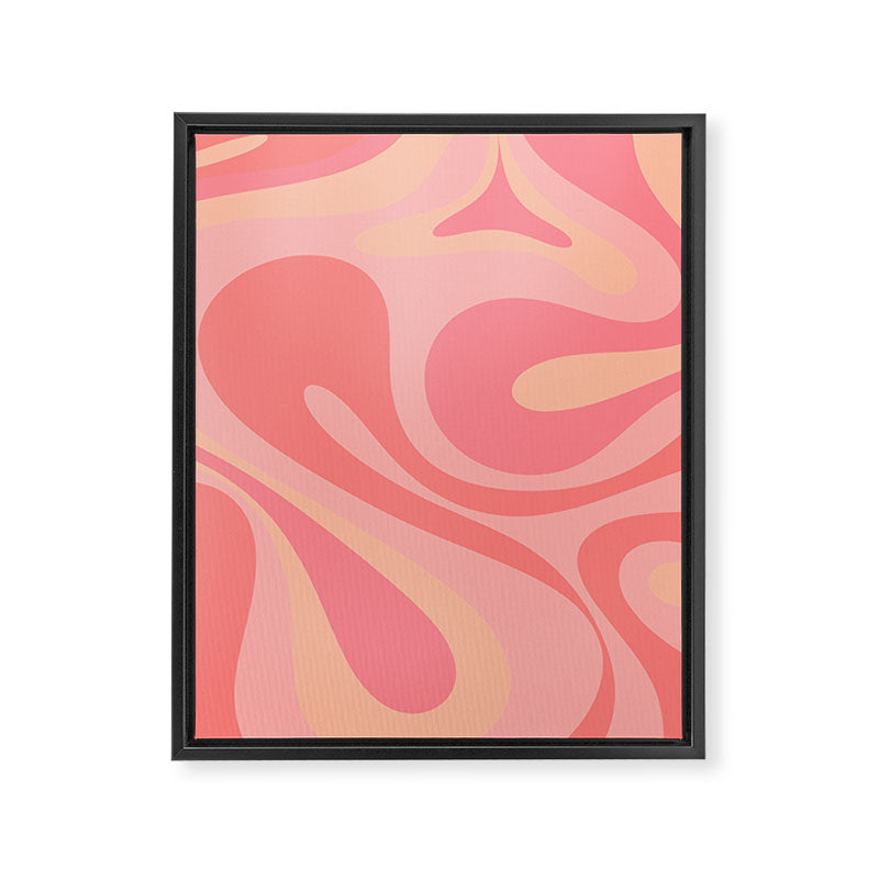 Mod Swirl Retro Abstract Pattern Blush Pink Framed Canvas Print Gallery Image 8