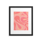 Mod Swirl Retro Abstract Pattern Blush Pink Framed Art Print Gallery Image 6
