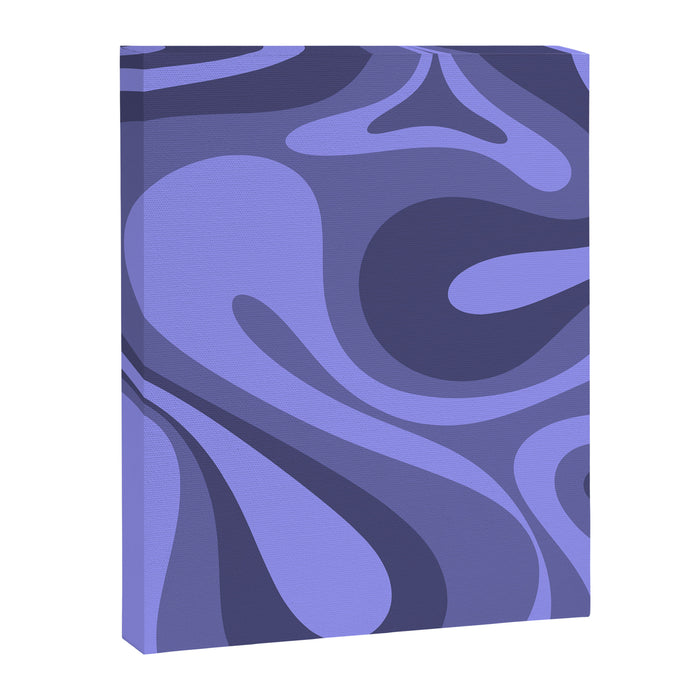 Mod Swirl Retro Abstract Pattern in Periwinkle Purple Tones Canvas Print Gallery Image 1