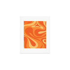Mod Swirl Retro Abstract Pattern Orange Tangerine Yellow Art Print Gallery Image 1