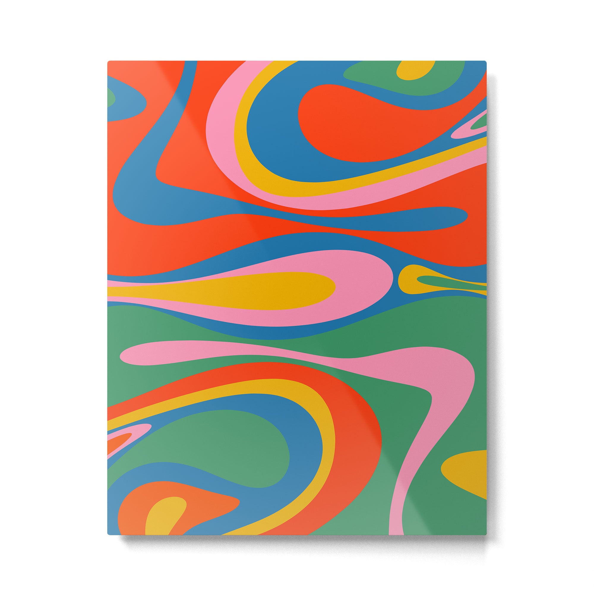 Mod Thang Colorful Retro Modern Abstract Pattern in Rainbow Pop Colors Metal Print Gallery Image 6