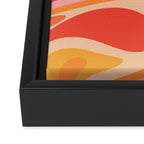 Mod Thang Trippy Retro Modern Abstract Pattern Orange Pink Apricot  Framed Canvas Print Gallery Image 3