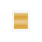 Modern Ink Weave Ikat Mudcloth Pattern in Marigold Mustard Ochre Art Print Gallery Image 1