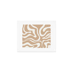 Modern Liquid Swirl Abstract Pattern in Coffee Creme Art Print Gallery Image 1