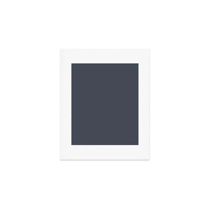 Modern Navy Blue Gray Solid Art Print Gallery Image 1